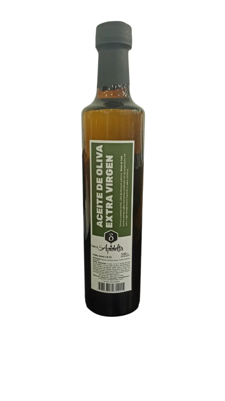 ACEITE DE OLIVA APIDELTA EXTRA VIRGEN 500CC VIDRIO                                                                                                                                                      