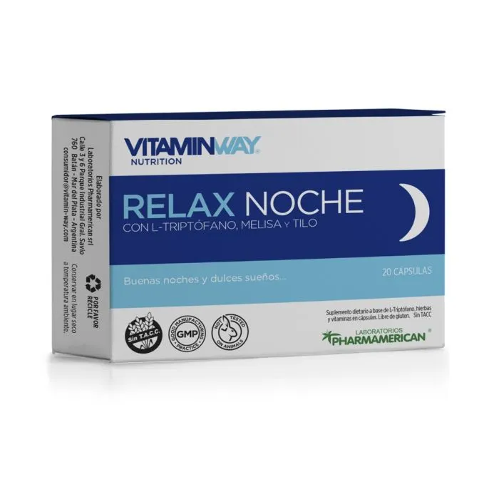 Imagen de RELAX NOCHE 20 CAPSULAS VITAMINGAY                                                                                                                                                                      