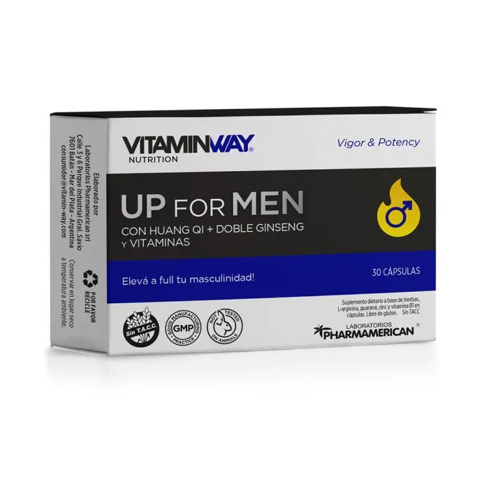 Imagen de UP FOR MEN 30 CAPS VITAMINWAY                                                                                                                                                                           
